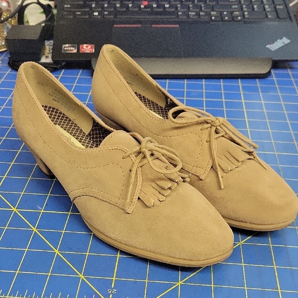 Outdorables By Daniel Green Tan Oxford Shoes Size 9.5 (10" In Length) Suede